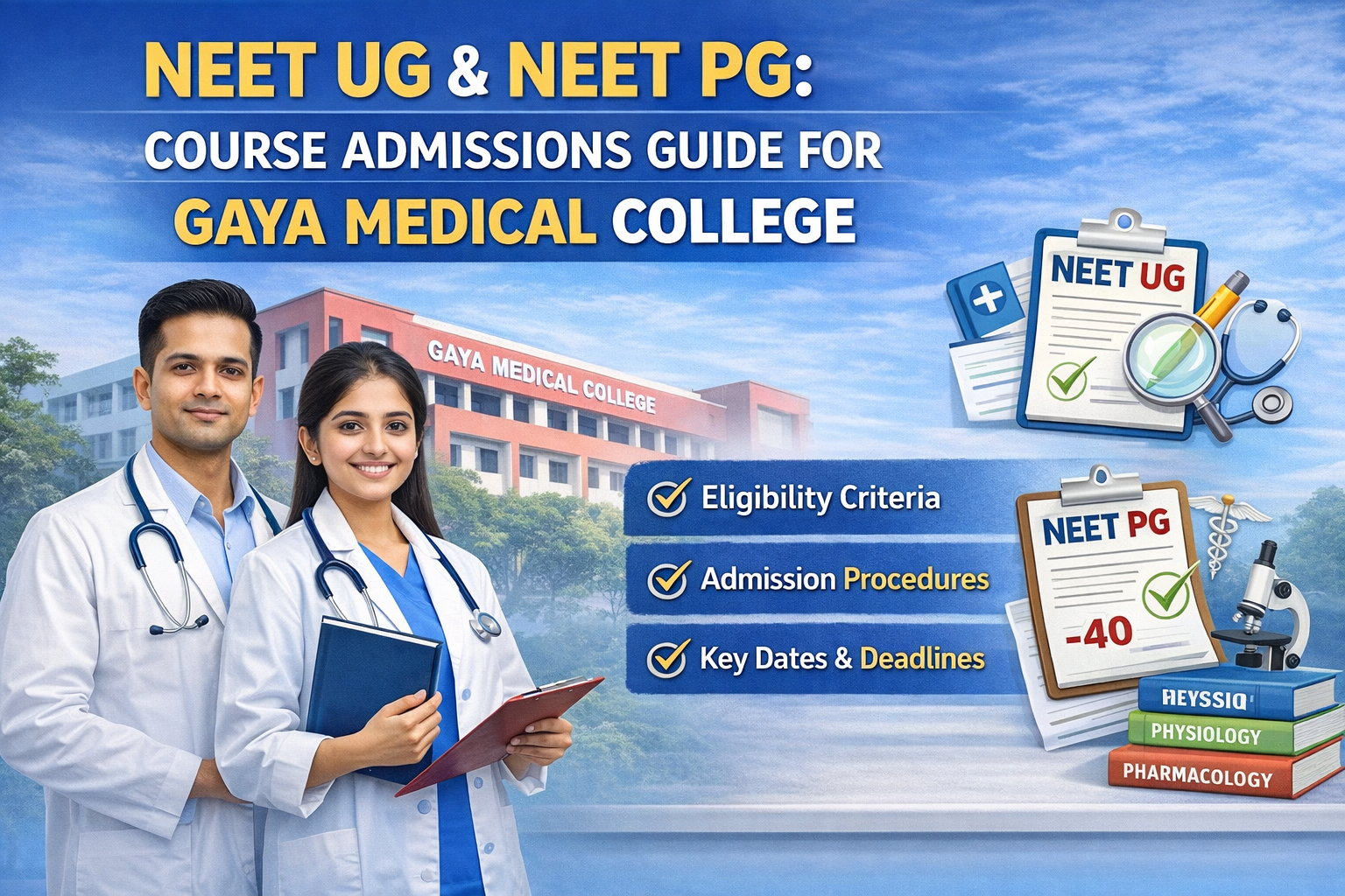 NEET UG & NEET?PG: Course Admissions Guide for Gaya Medical College